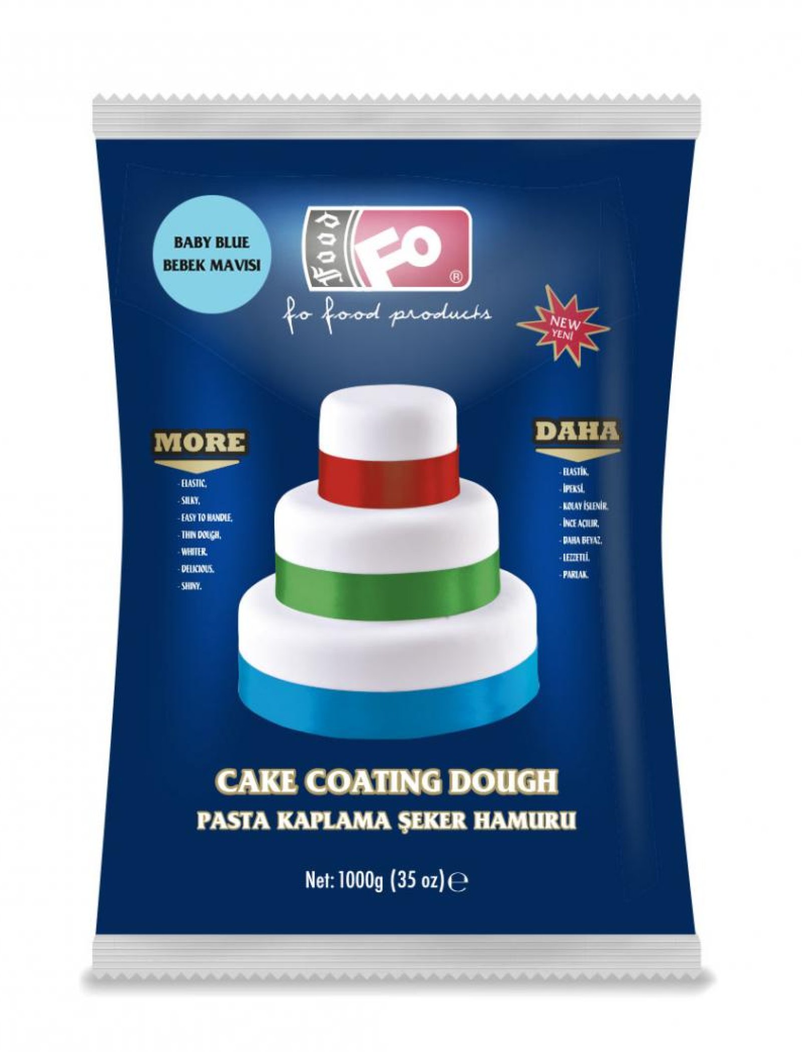 Özmer | FO - Bebek Mavisi Pasta Kaplama Şeker Hamuru 1kg
