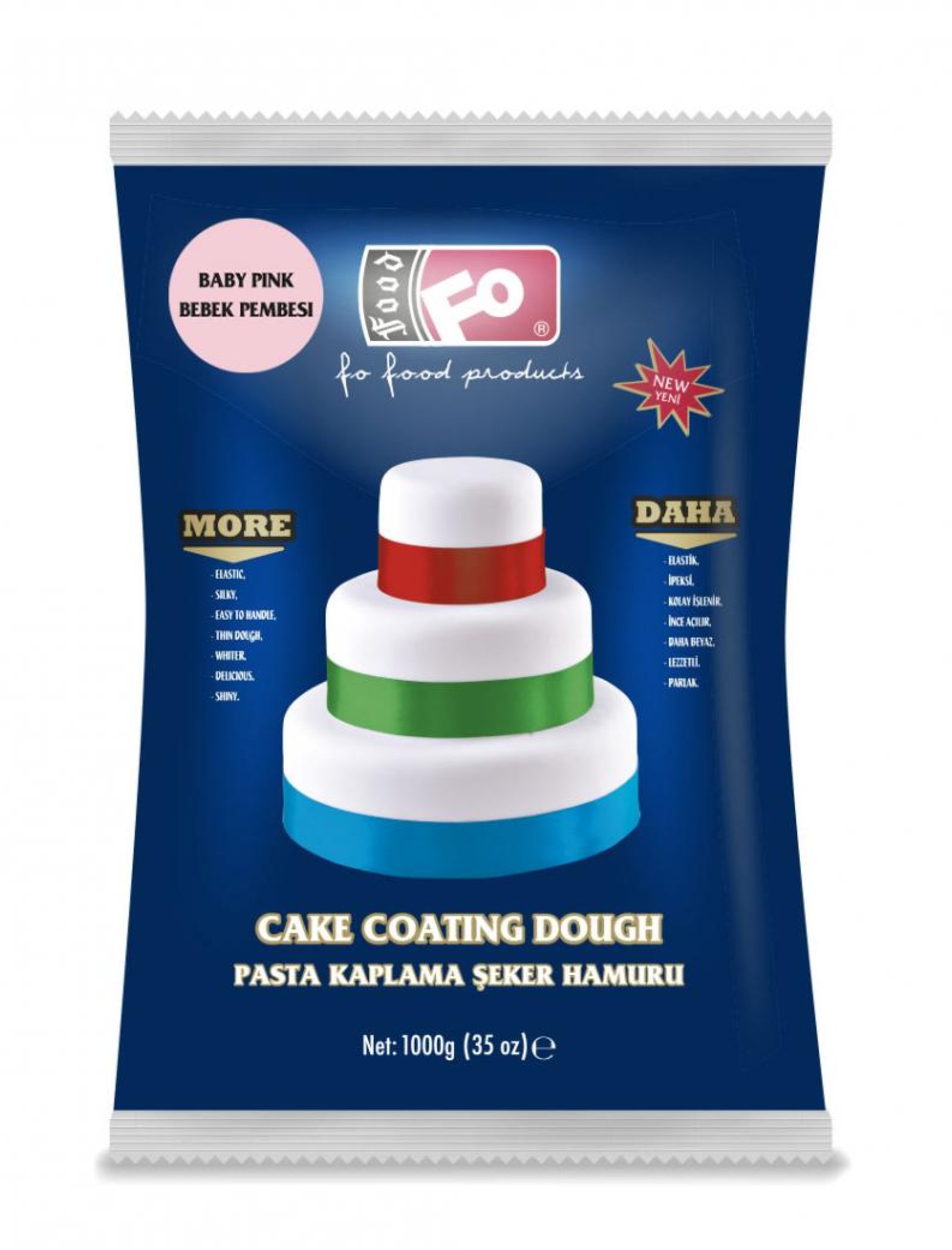Özmer | FO - Bebek Pembesi Pasta Kaplama Şeker Hamuru 1kg