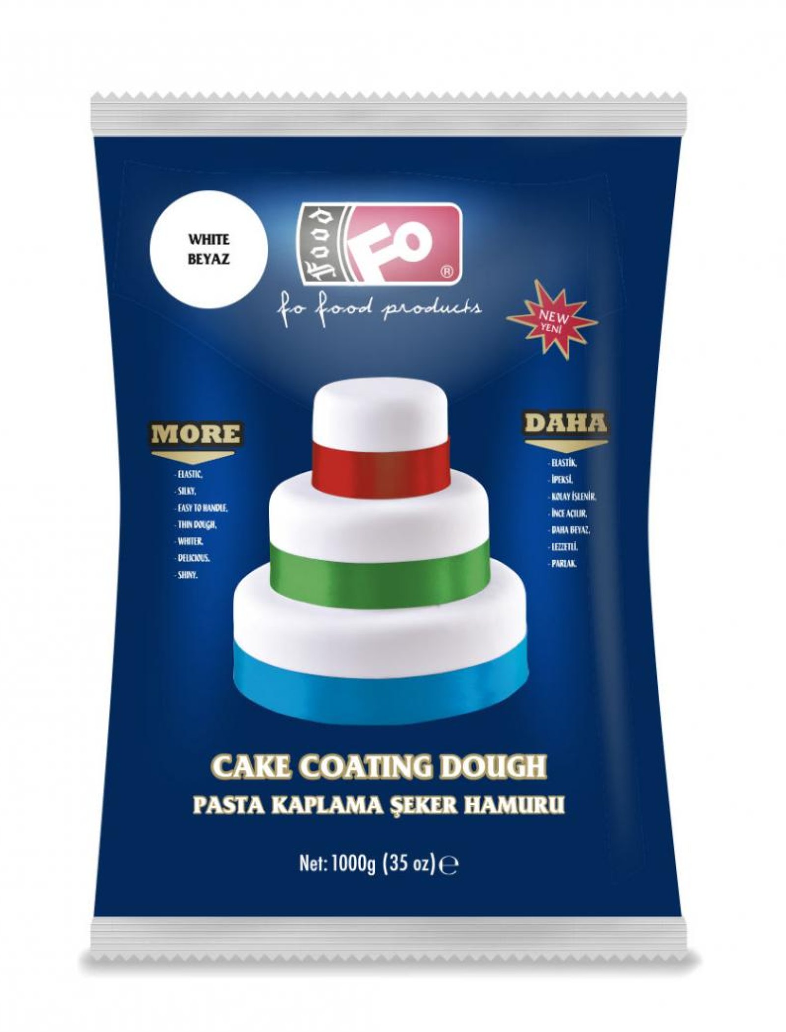 Özmer | FO - Beyaz Pasta Kaplama Şeker Hamuru 1kg