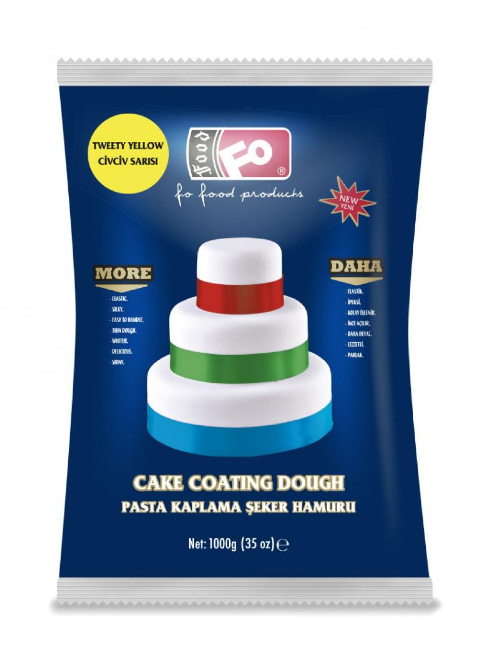 Özmer | FO - Civ Civ Sarısı Pasta Kaplama Şeker Hamuru 1kg