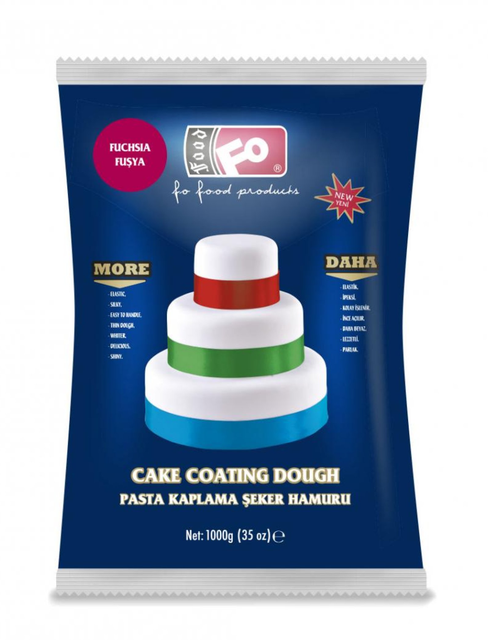 Özmer | FO - Fuşya Pasta Kaplama Şeker Hamuru 1kg