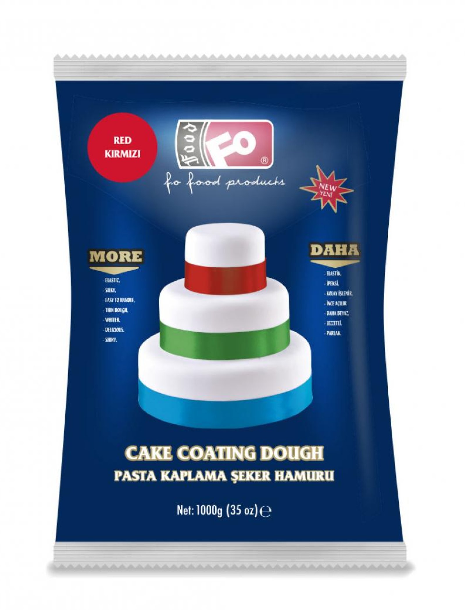 Özmer | FO - Kırmızı Pasta Kaplama Şeker Hamuru 1kg