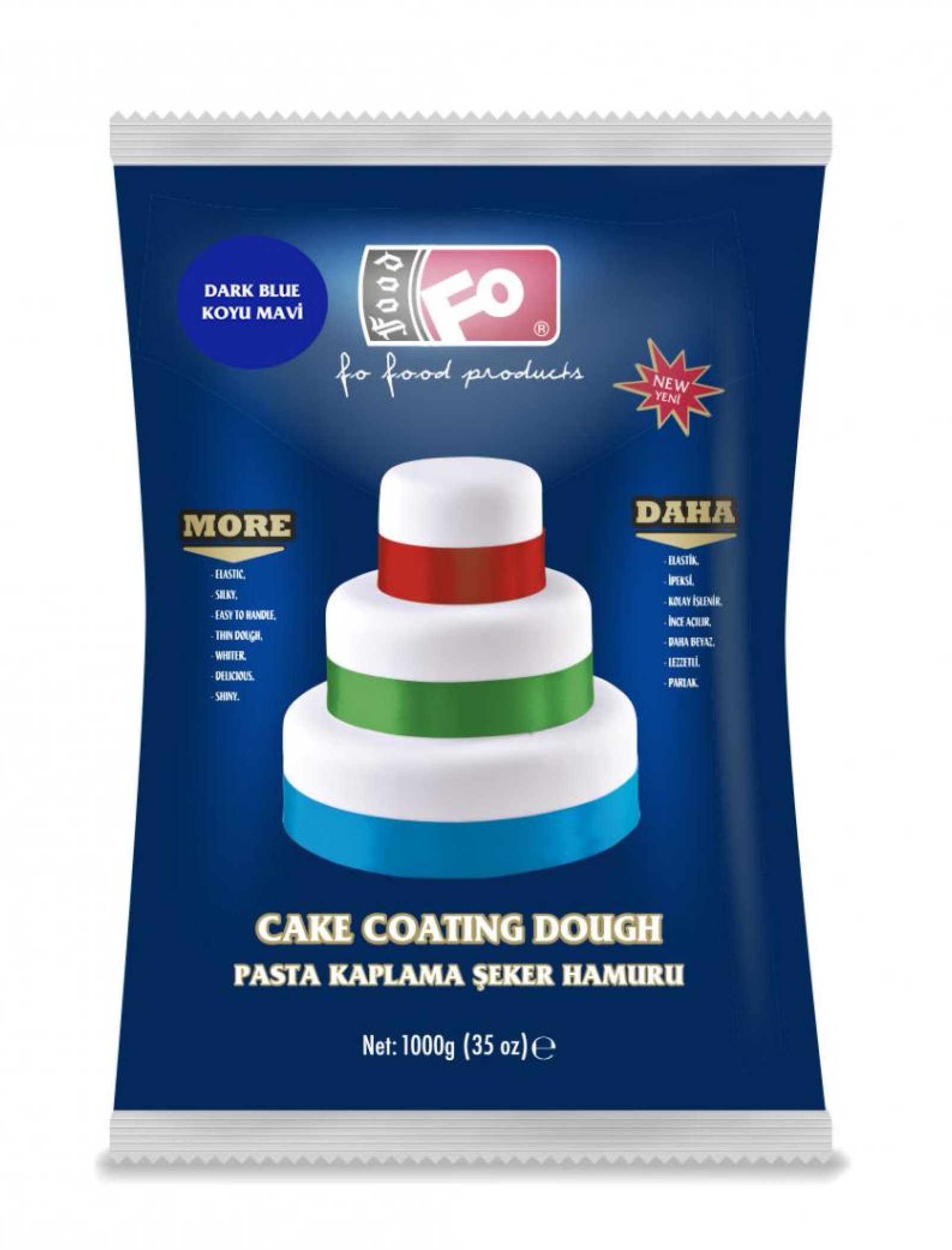 Özmer | FO - Koyu Mavi Pasta Kaplama Şeker Hamuru 1kg