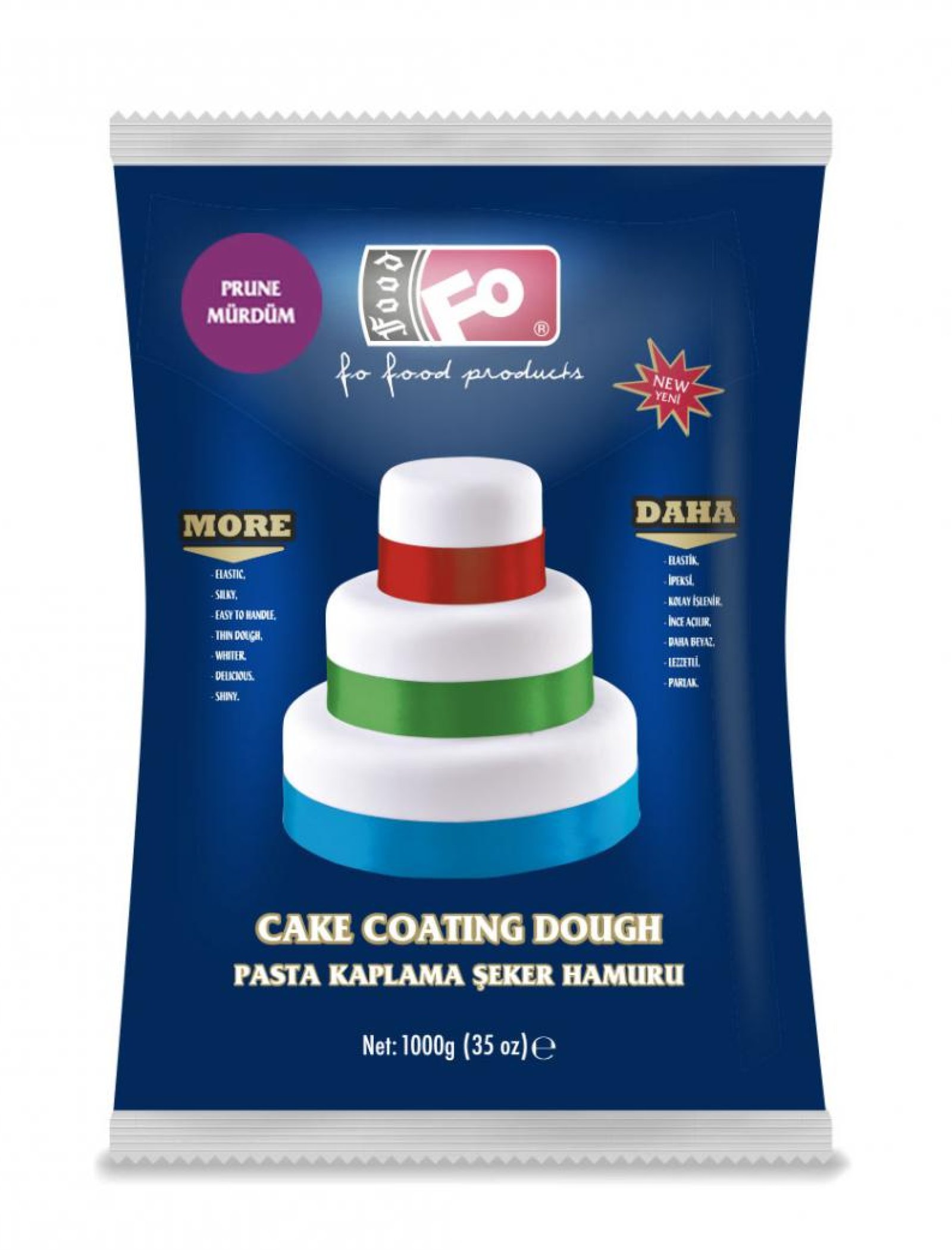 Özmer | FO - Mürdüm Pasta Kaplama Şeker Hamuru 1kg