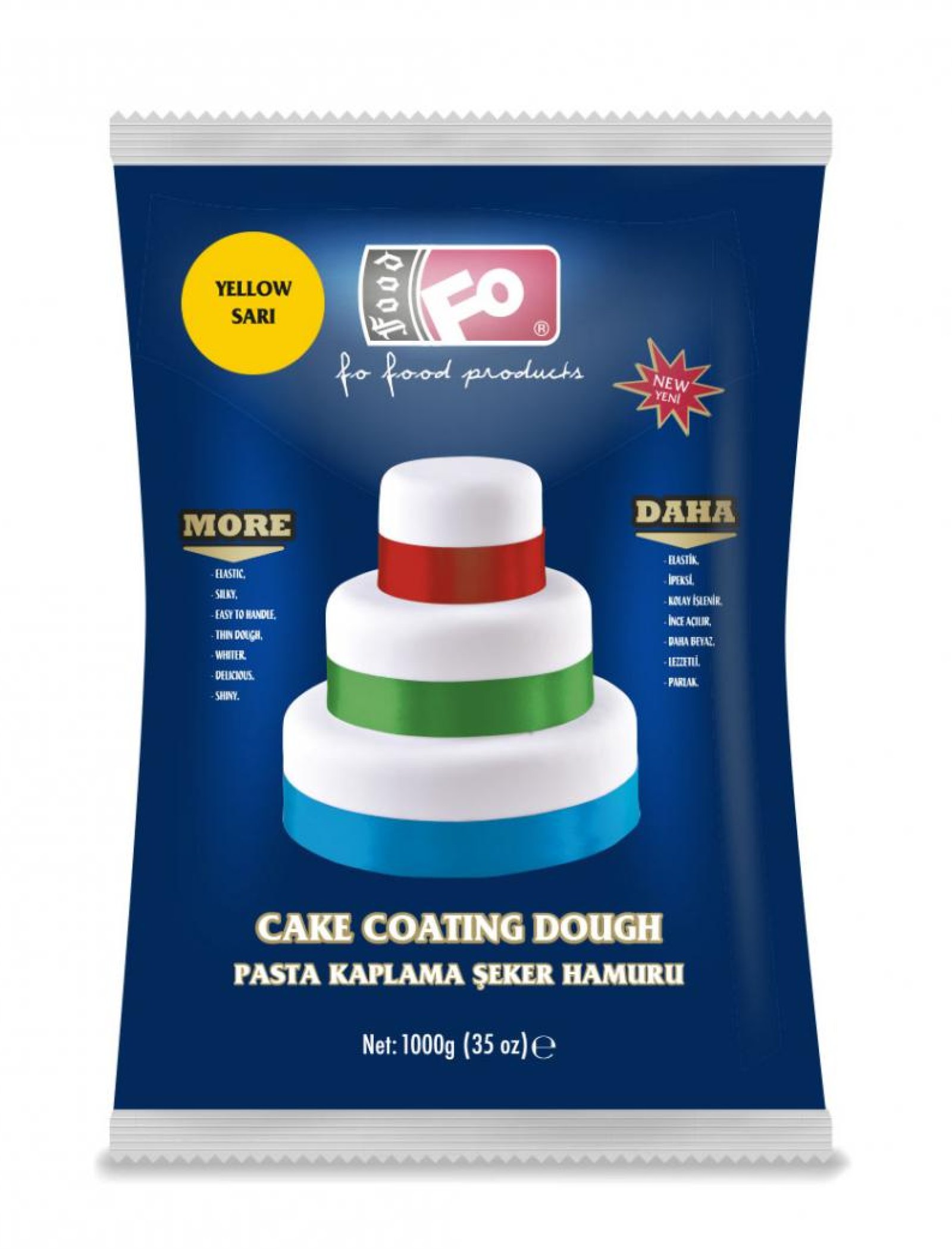 Özmer | FO - Sarı Pasta Kaplama Şeker Hamuru 1kg
