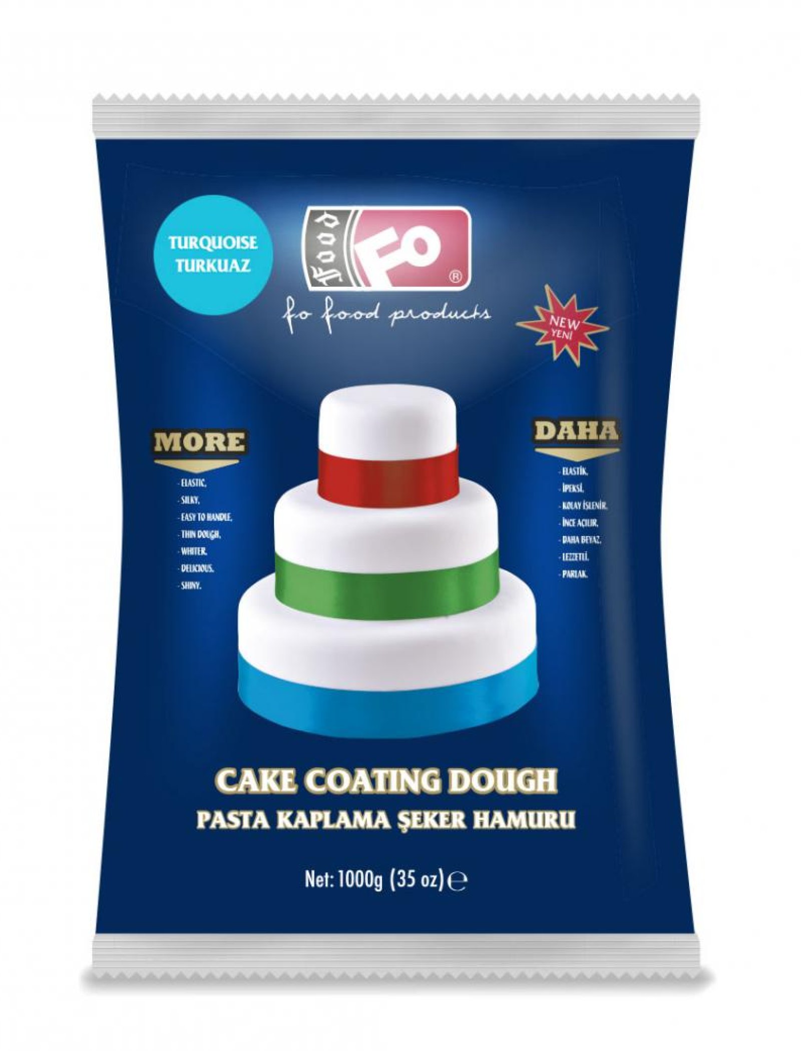 Özmer | FO - Turkuaz Pasta Kaplama Şeker Hamuru 1kg
