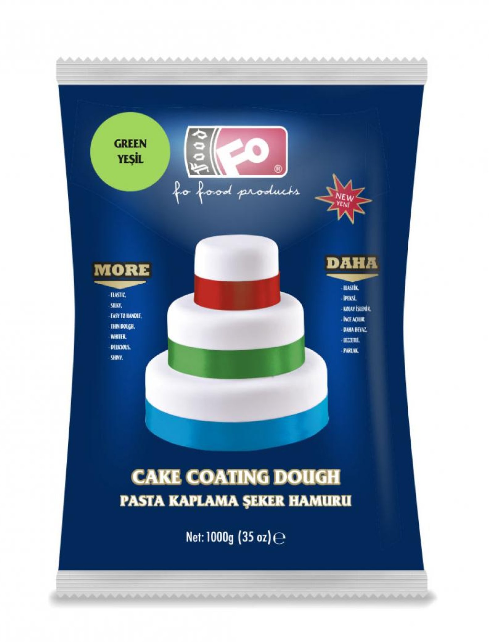 Özmer | FO - Yeşil Pasta Kaplama Şeker Hamuru 1kg