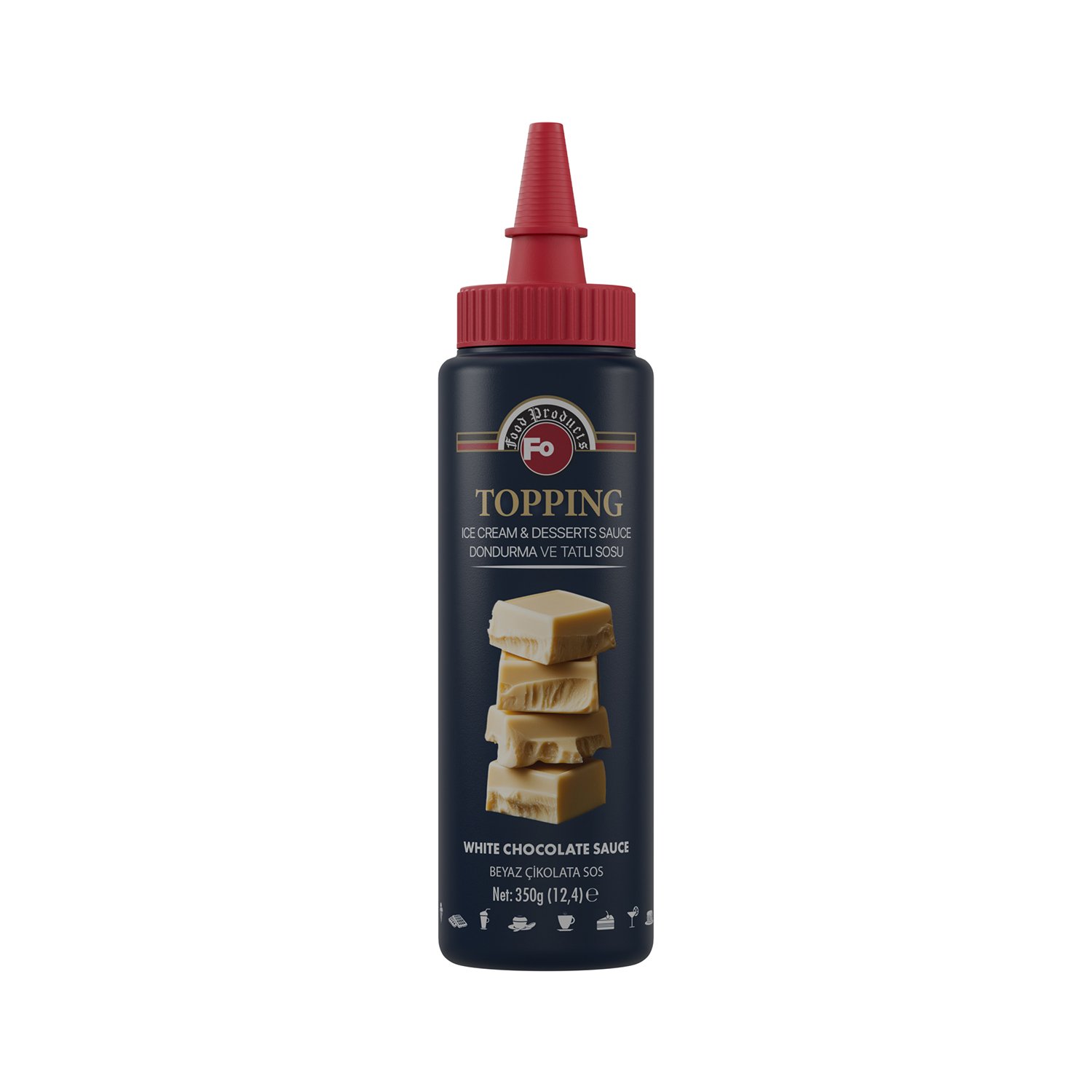 Özmer | FO - Beyaz Çikolatalı Topping (Dondurma ve Tatlı Sosu) 350g