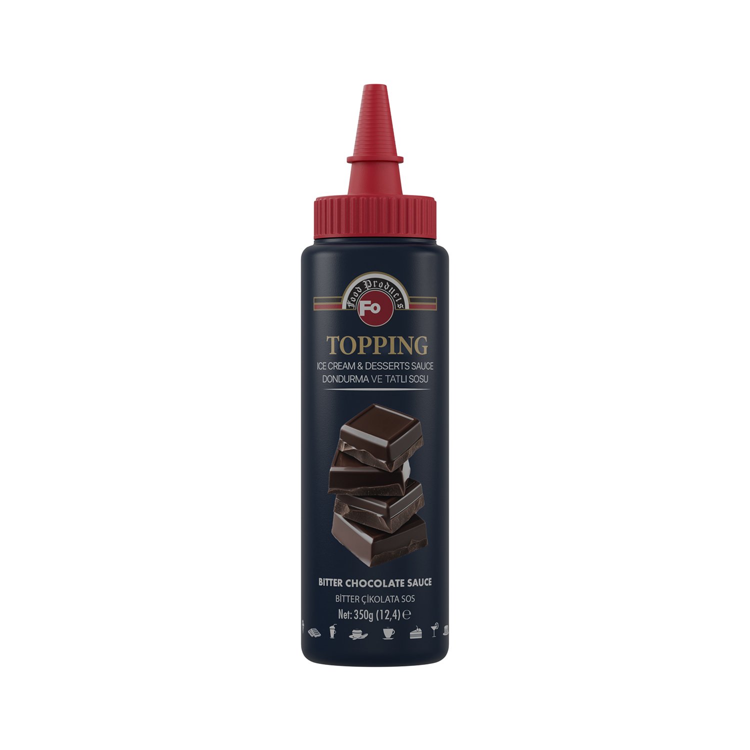 Özmer | FO - Bitter Çikolatalı Topping (Dondurma ve Tatlı Sosu) 350g