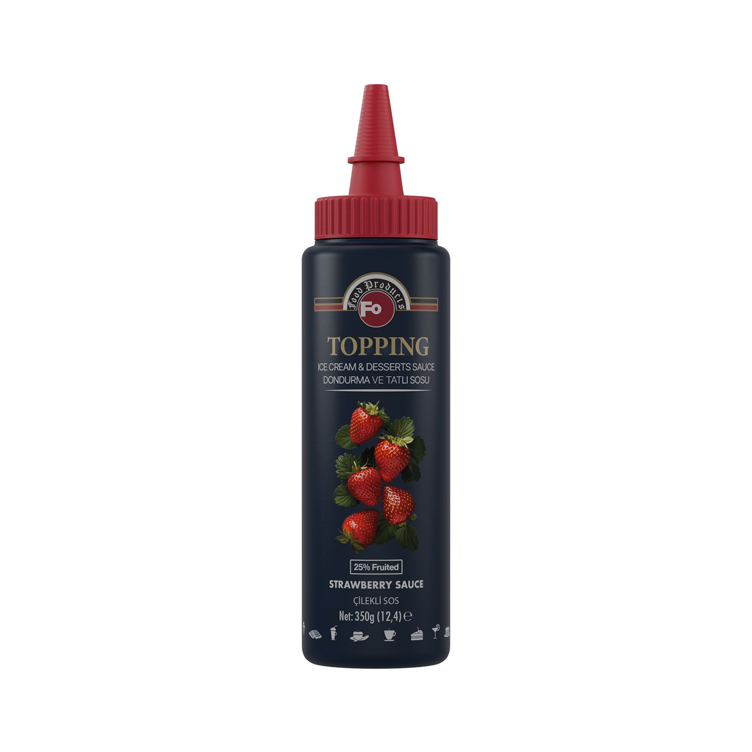 Özmer | FO - Çilekli Topping (Dondurma ve Tatlı Sosu) 350g