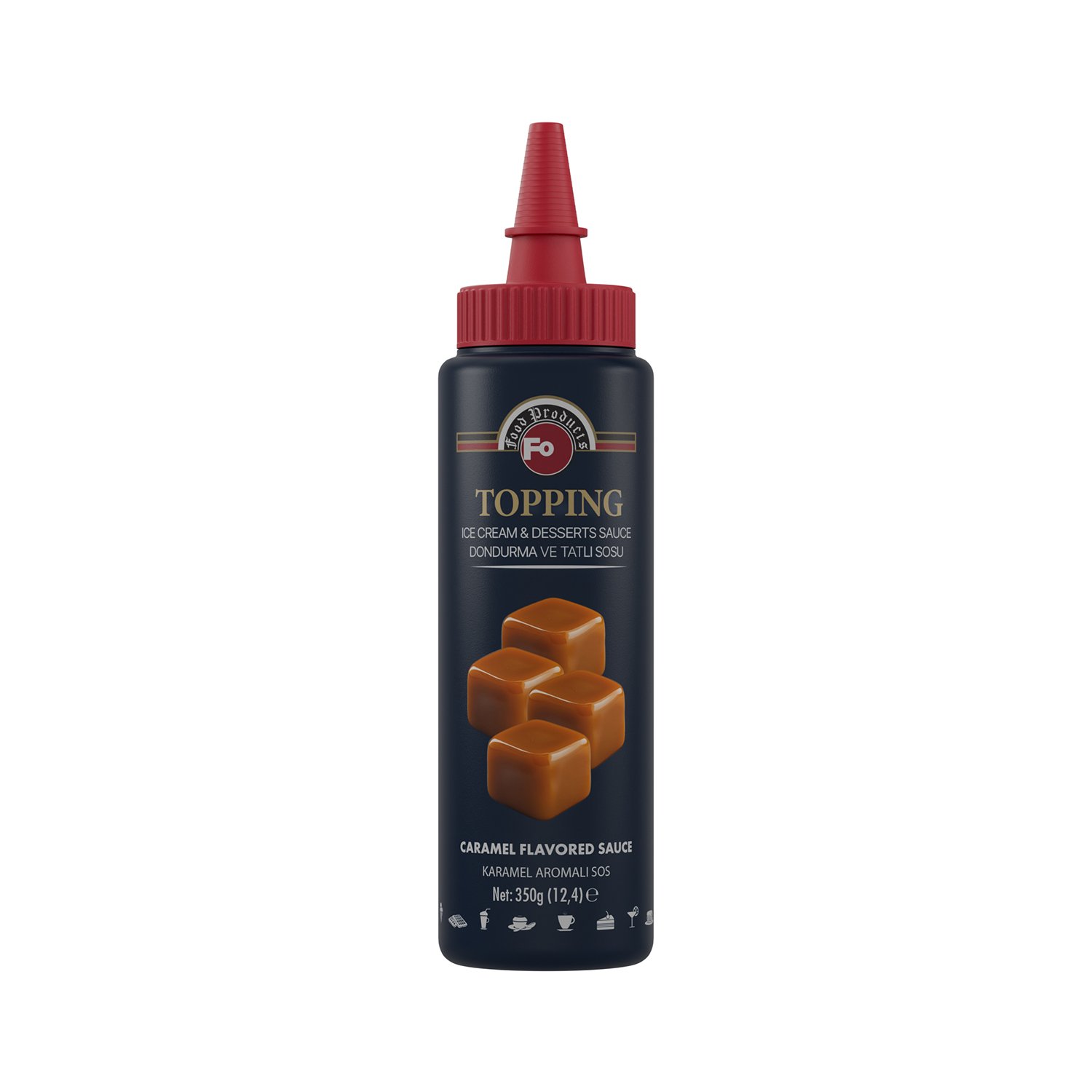 Özmer | FO - Karamel Aromalı Topping (Dondurma ve Tatlı Sosu) 350g