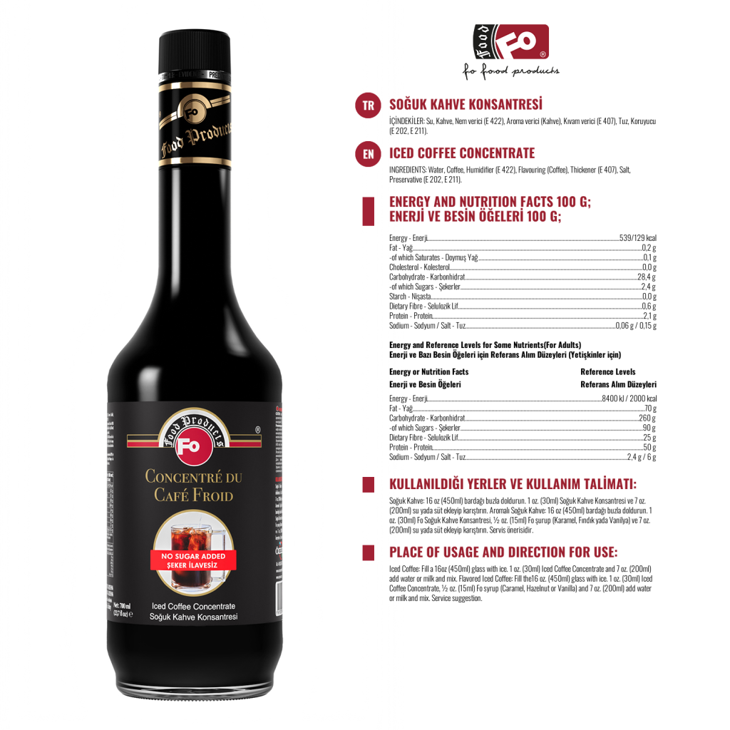 Özmer | Iced Coffee Concentrate 700ml-No Sugar Added