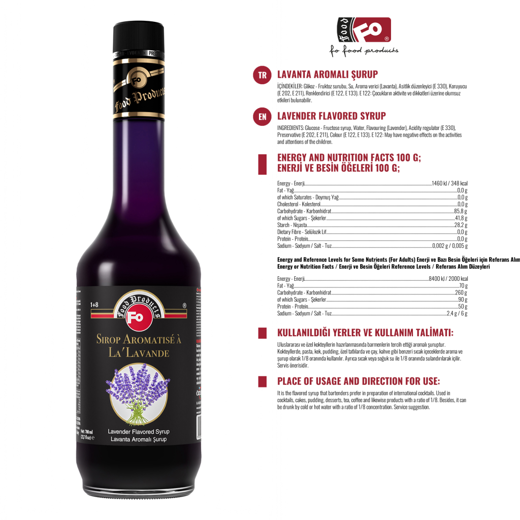 Özmer | Lavanta Aromalı Kokteyl Şurubu 700ml
