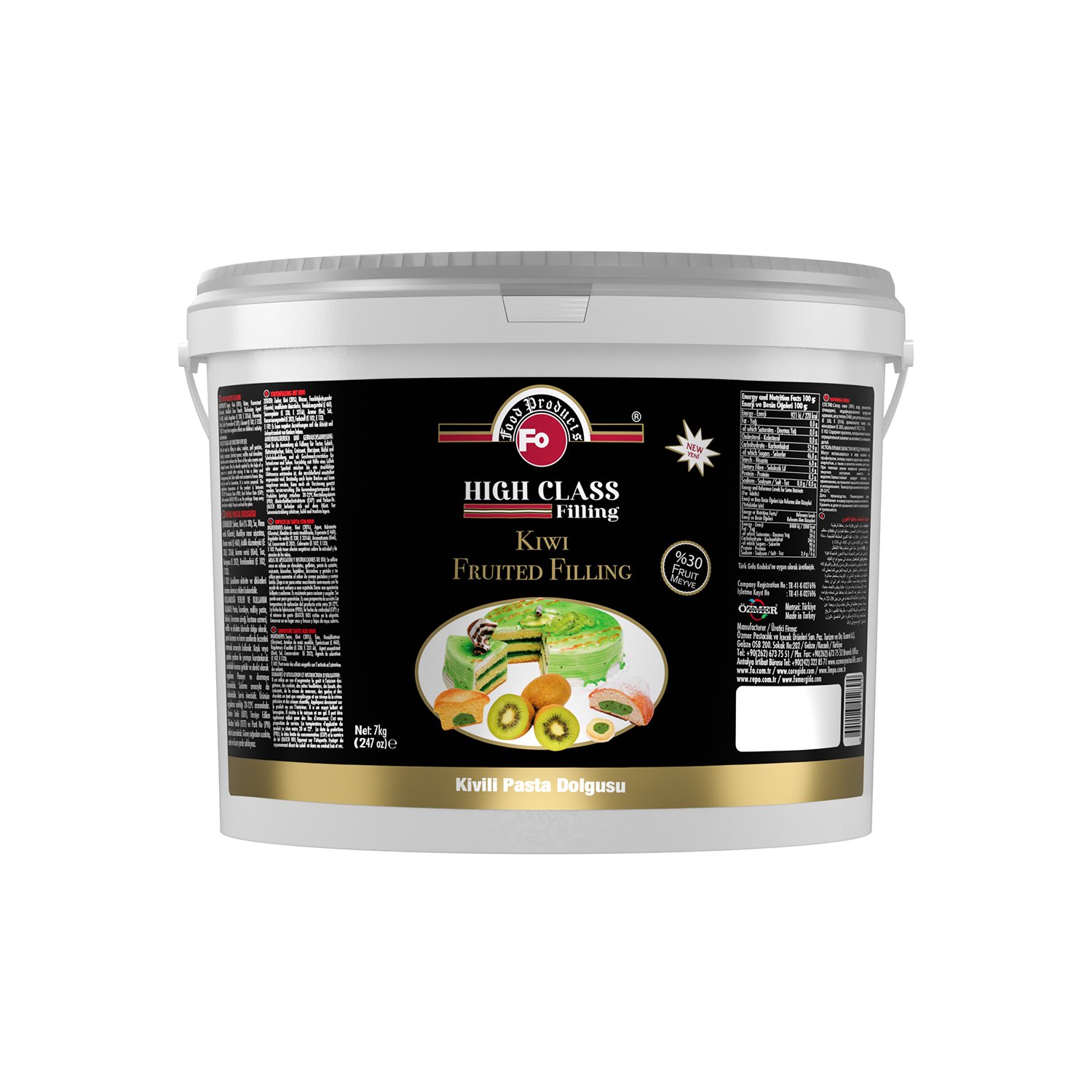 Özmer | FO - Garniture Pâtissière aux Fruits de Kiwi Haut De Gamme 7kg