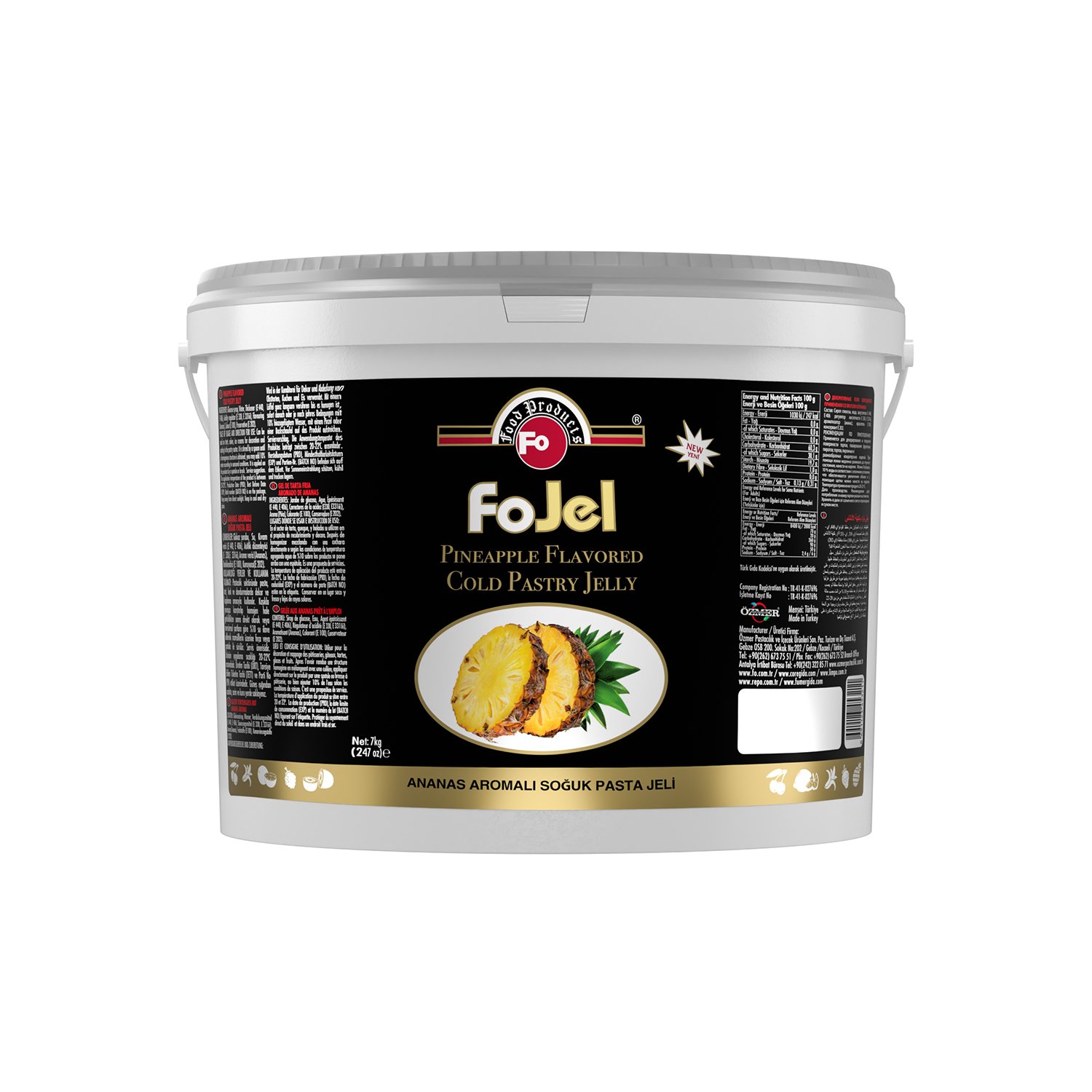 Özmer | FO - Ananas Aromalı Soğuk Pasta Jeli 7kg