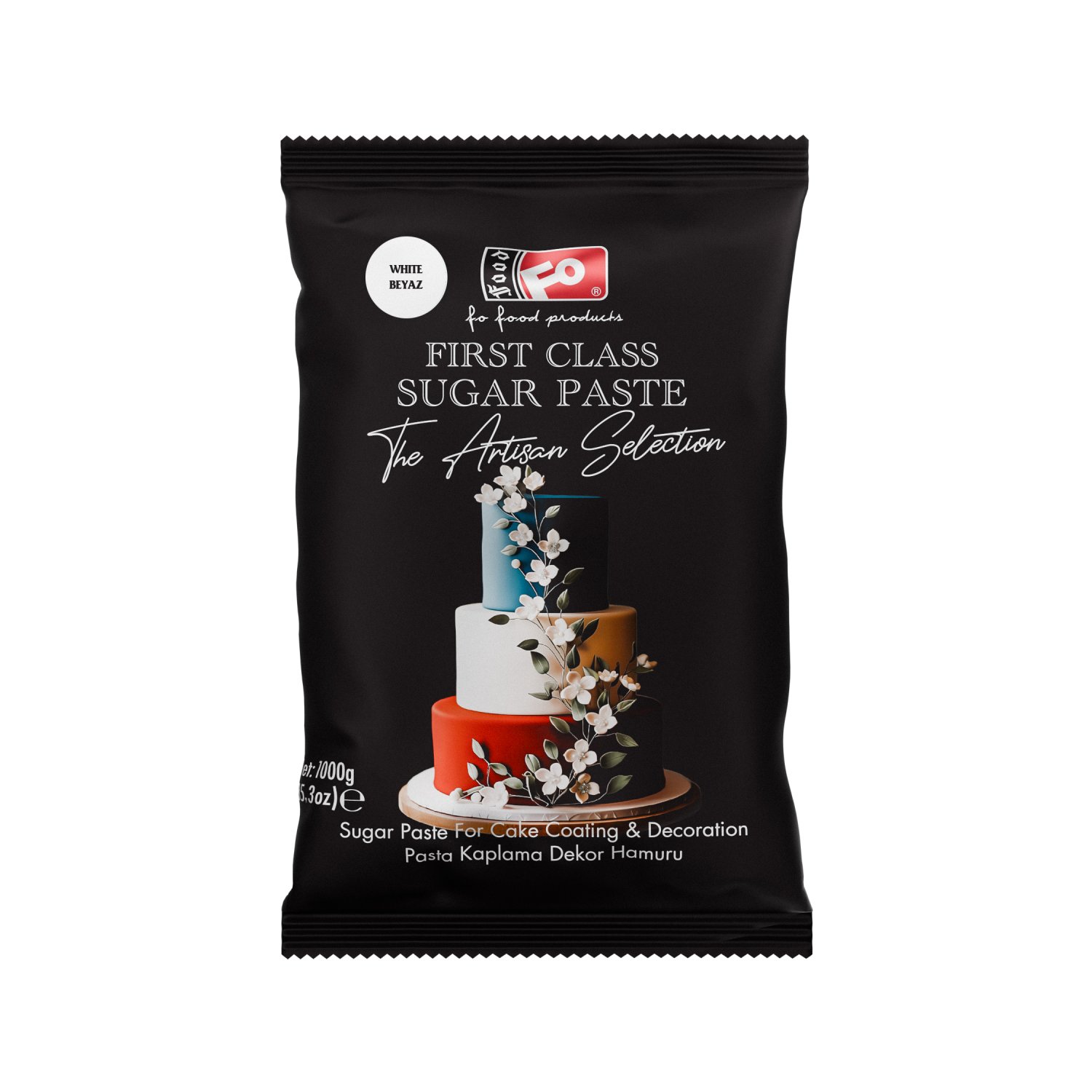 Özmer | FO - Masa Blanca de Decoración de Revestimiento de Pastel de Primera Clase 1 kg