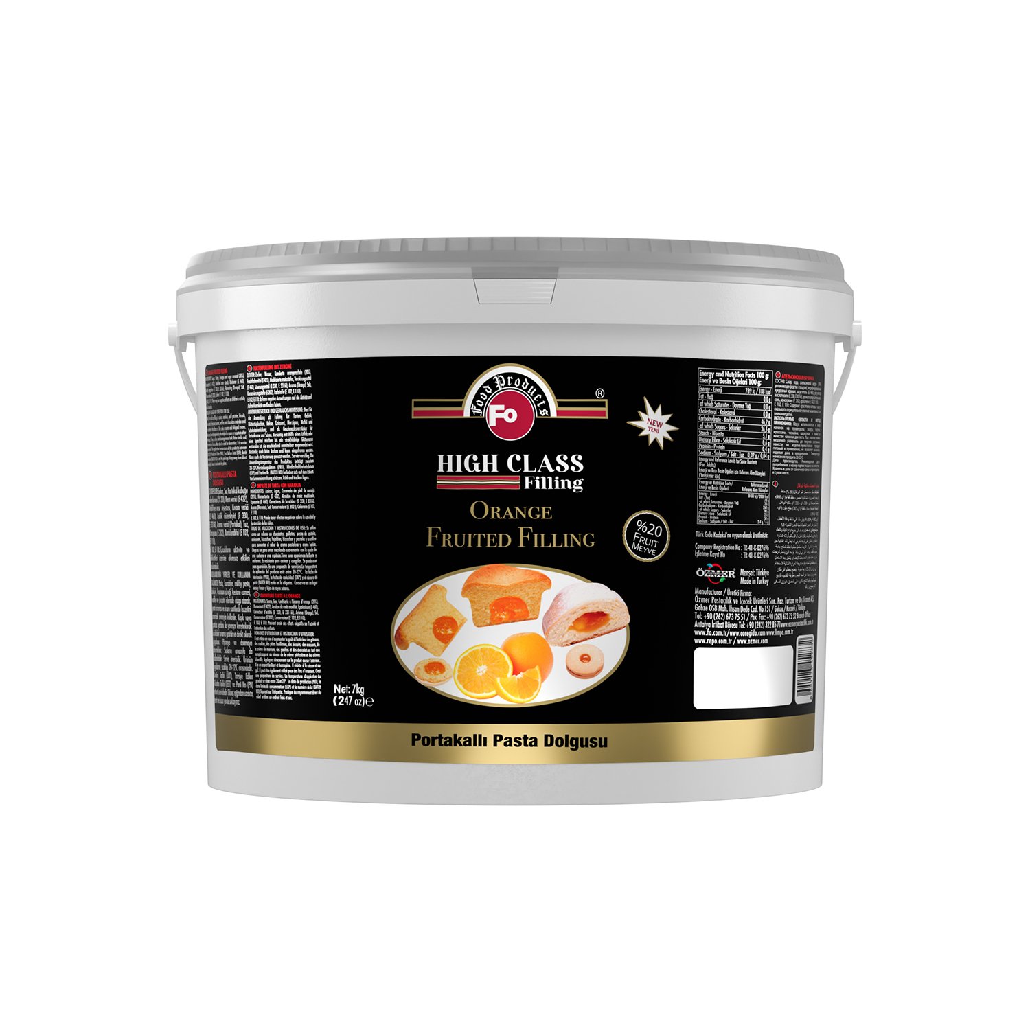 Özmer | FO - Garniture Pâtissière Aux Fruits Orange Haut de Gamme 7kg