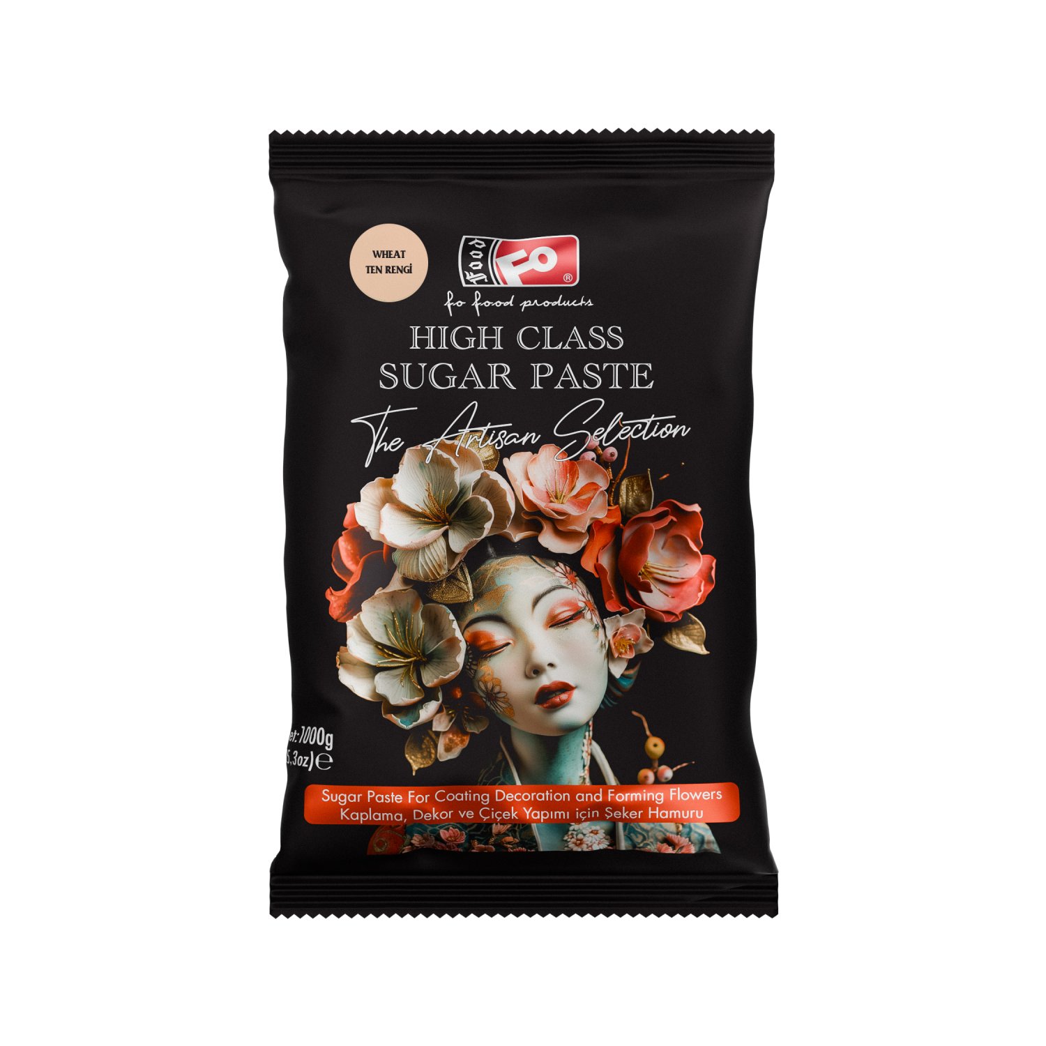 Özmer | FO - Ten Rengi High Class Kaplama, Dekor ve Çiçek Yapımı için Şeker Hamuru 1kg