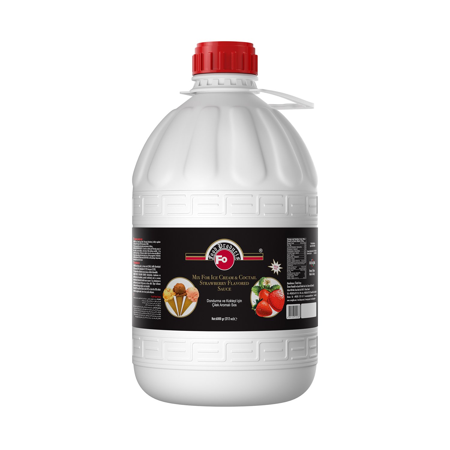 Özmer | FO - Çilek Aromalı Dondurma ve Kokteyl Sosu 6kg