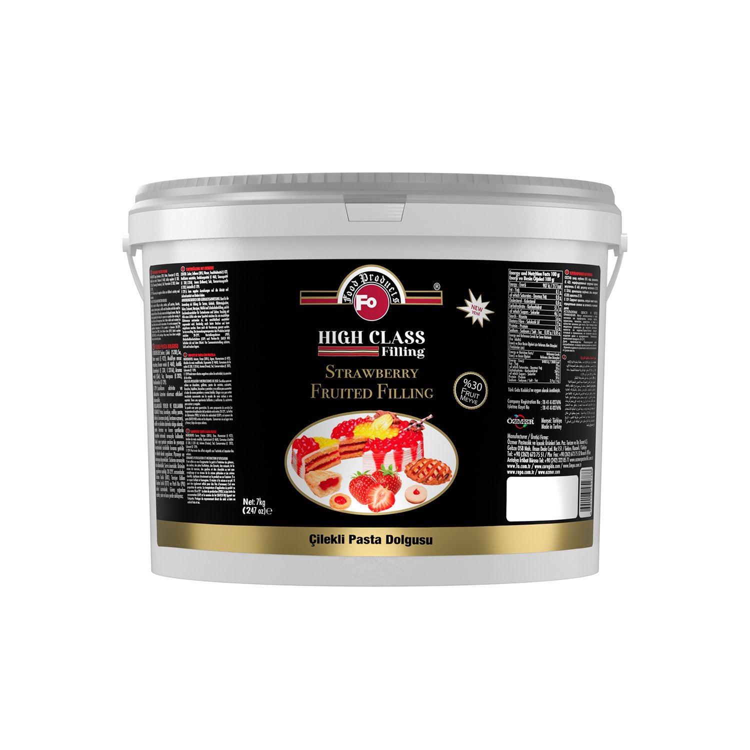 Özmer | FO - Garniture Pâtissière Haut de Gamme aux Fraises et Fruits 7kg