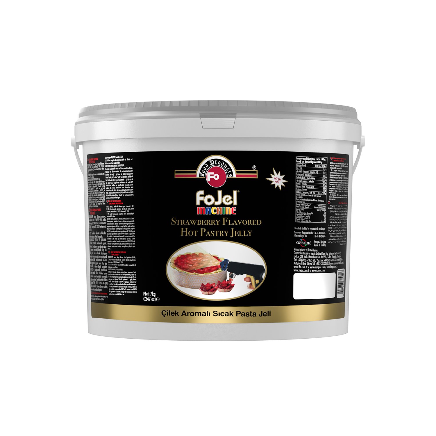 Özmer | FO - Çilek Aromalı Sıcak Makina Jeli 7kg