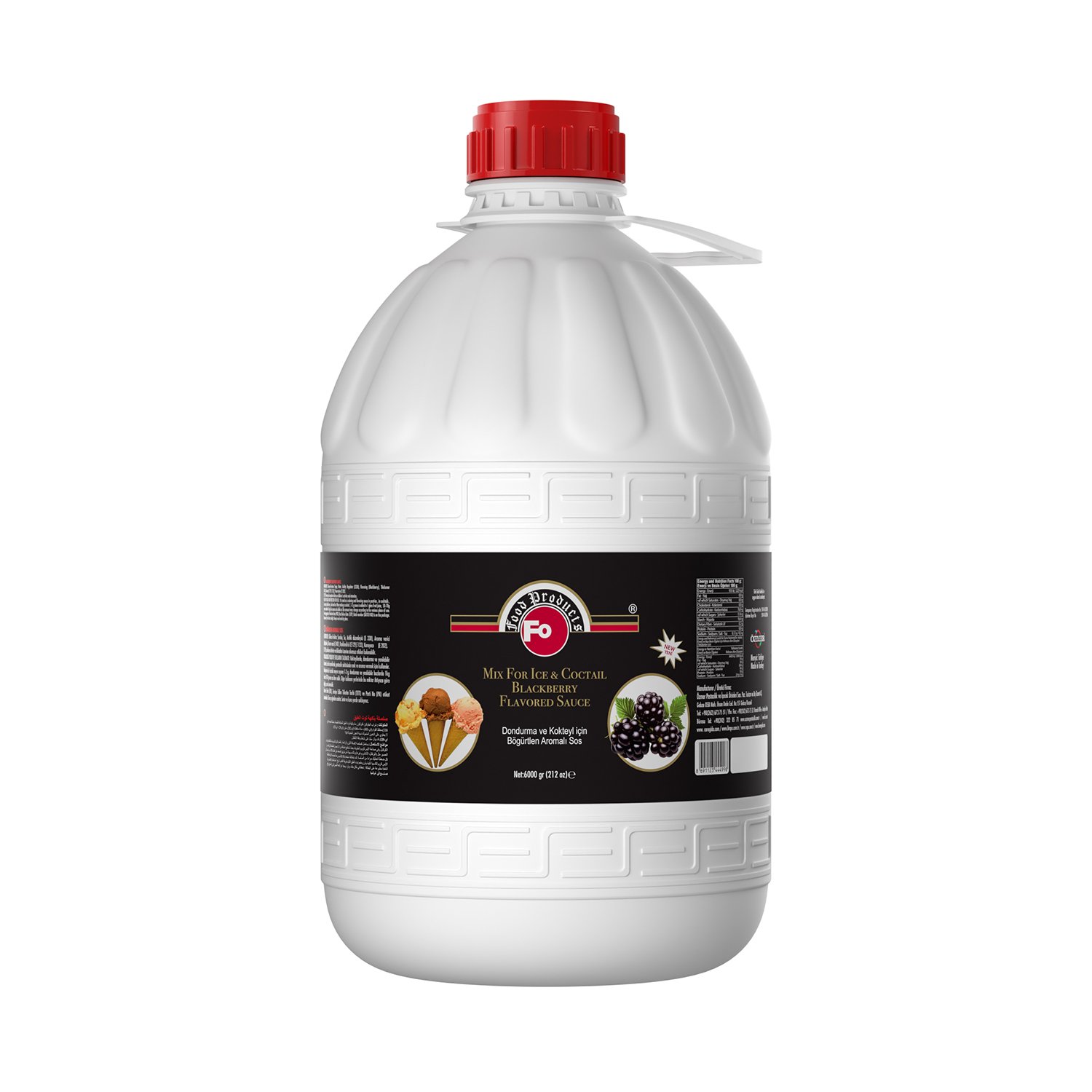 Özmer | FO - Böğürtlen Aromalı Dondurma ve Kokteyl Sosu 6kg