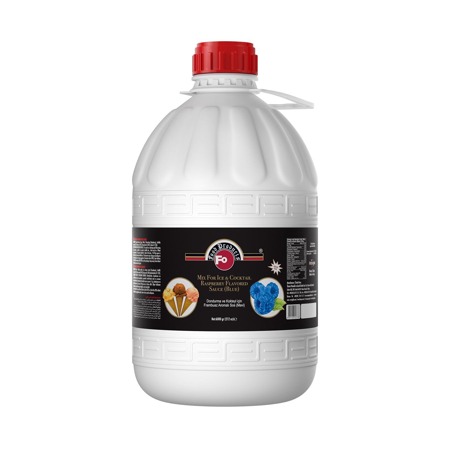 Özmer | FO - Frambuaz Aromalı Dondurma ve Kokteyl Sosu 6kg - Mavi