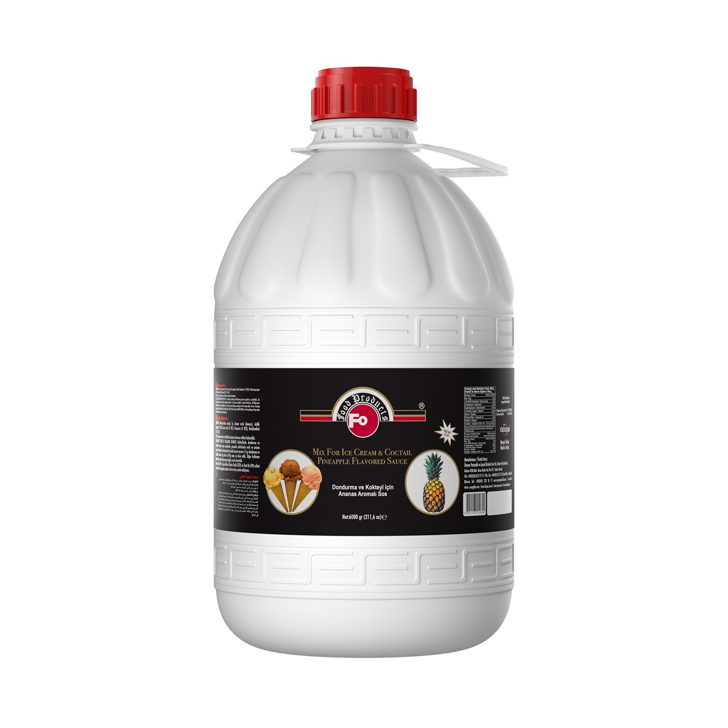 Özmer | FO - Ananas Aromalı Dondurma ve Kokteyl Aromalı Sos 6kg