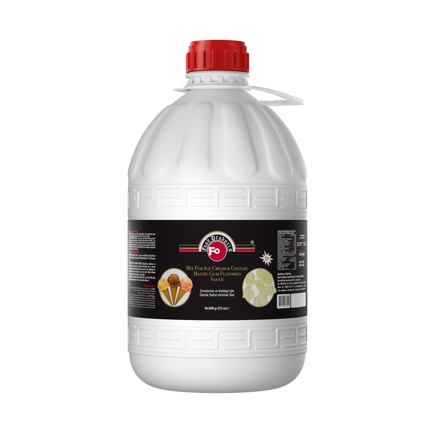 Özmer | FO - Damla Sakız Aromalı Dondurma ve Kokteyl Aromalı Sos 6kg