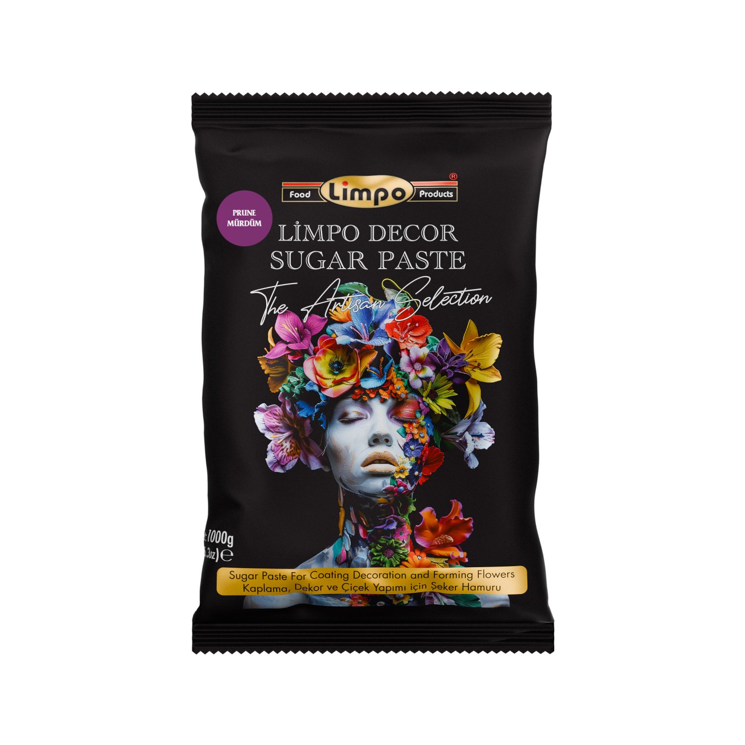 Özmer | LİMPO - Mürdüm Kaplama, Dekor ve Çiçek Yapımı için Şeker Hamuru 1 kg