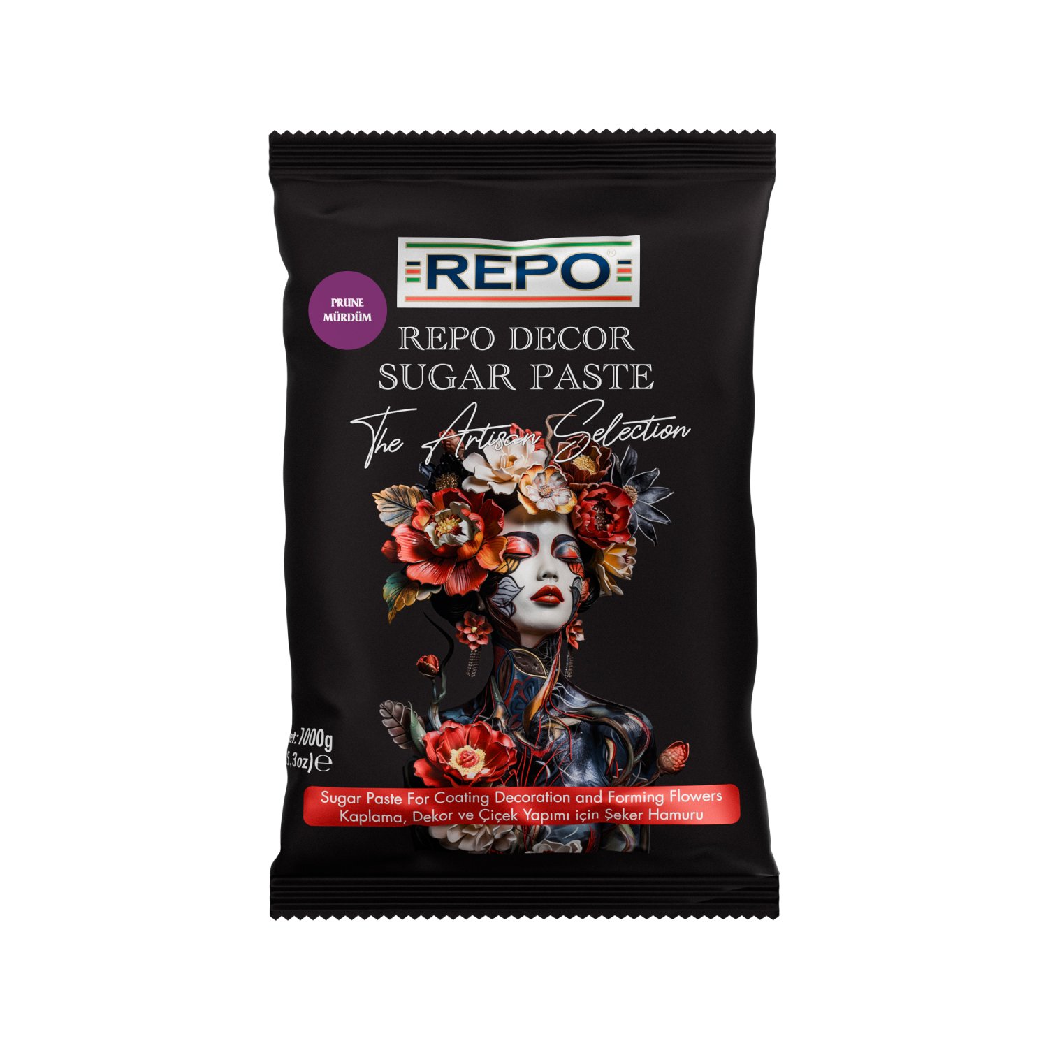 Özmer | REPO - Mürdüm Kaplama, Dekor ve Çiçek Yapımı için Şeker Hamuru 1kg