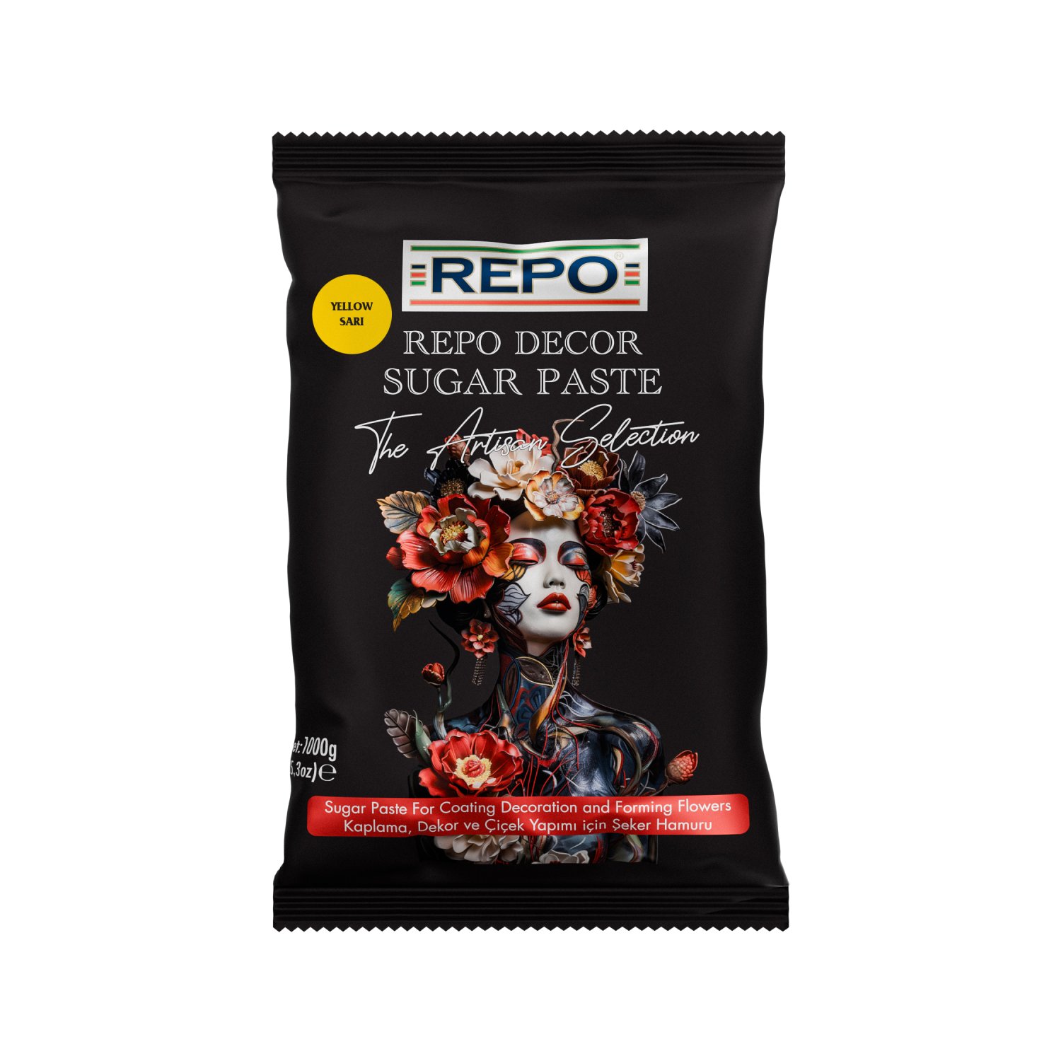 Özmer | REPO - Sarı Kaplama, Dekor ve Çiçek Yapımı için Şeker Hamuru 1kg